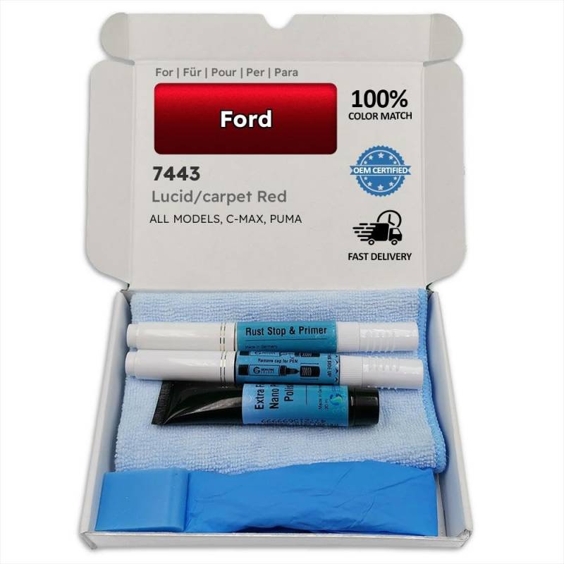 Genuine Colors Lackstift LUCID CARPET RED 7443 für Ford Rot C-MAX PUMA von Genuine Colors