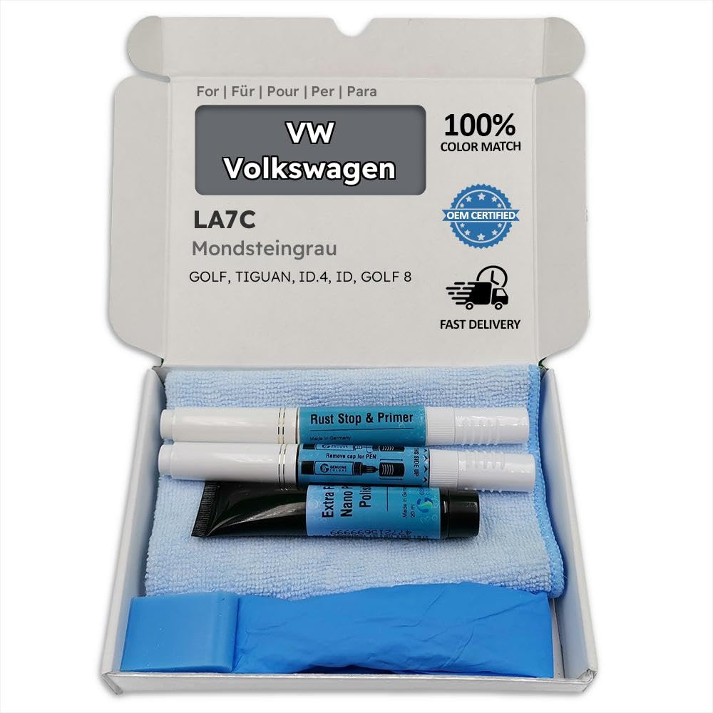 Genuine Colors Lackstift MONDSTEINGRAU LA7C für VW Volkswagen Grau GOLF TIGUAN ID.4 ID 8 von Genuine Colors