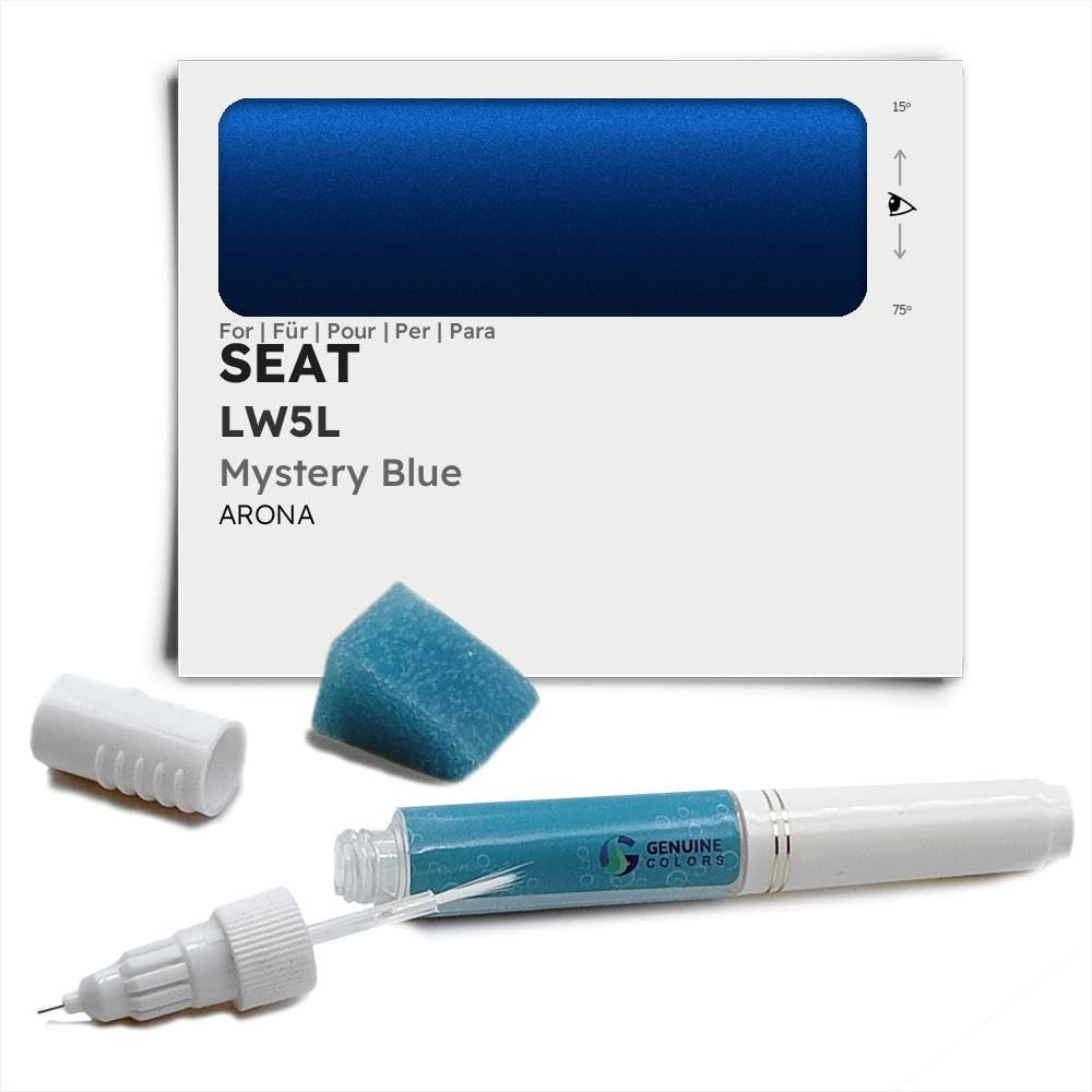 Genuine Colors Lackstift MYSTERY BLUE LW5L für SEAT Blau ARONA von Genuine Colors