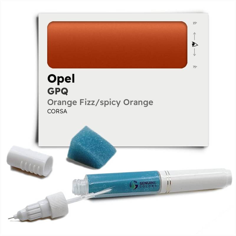 Genuine Colors Lackstift ORANGE FIZZ/SPICY ORANGE GPQ Kompatibel/Ersatz für Opel Orange von Genuine Colors