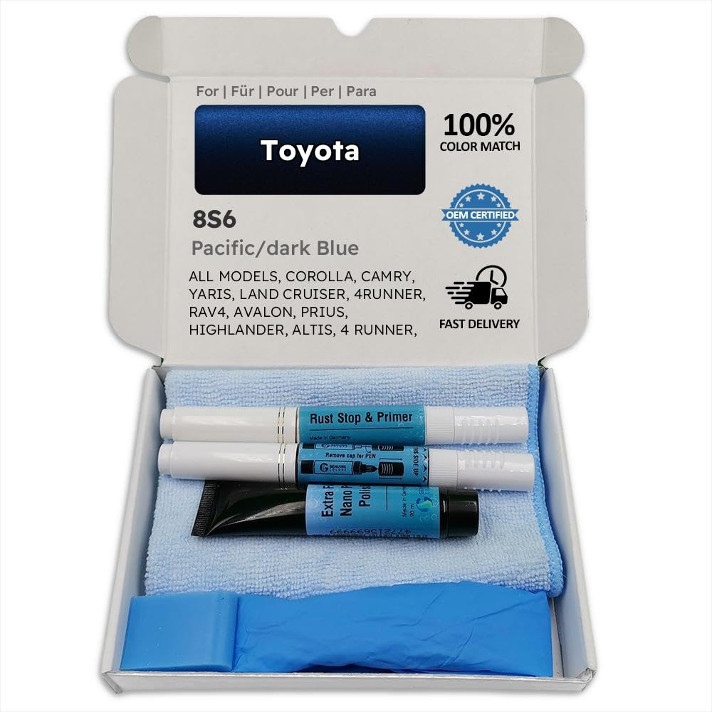 Genuine Colors Lackstift PACIFIC DARK BLUE 8S6 für Toyota Blau COROLLA CAMRY YARIS LAND CRUISER 4RUNNER RAV4 AVALON PRIUS HIGHLANDER ALTIS 4 RUNNER SIENNA LANDCRUISER TACOMA AVENSIS MATRIX TUNDRA PREV von Genuine Colors