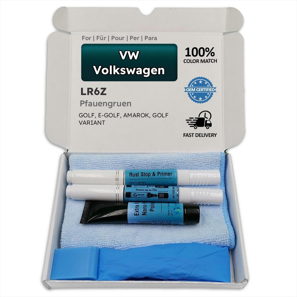 Genuine Colors Lackstift PFAUENGRUEN LR6Z für VW Volkswagen Grün Golf E-Golf AMAROK Variant von Genuine Colors