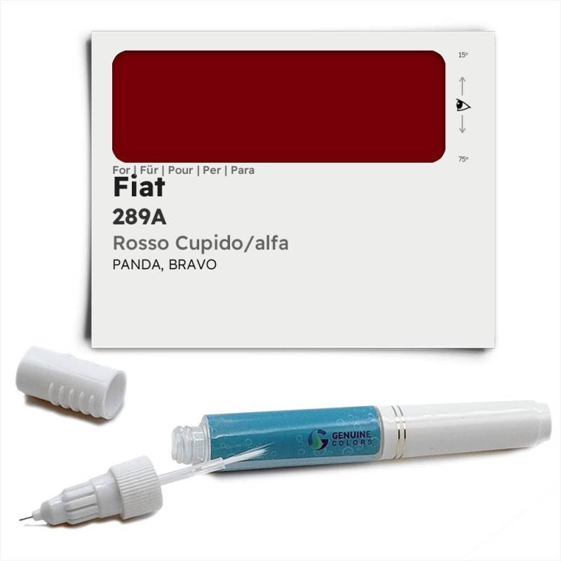 Genuine Colors Lackstift Rosso Cupido ALFA 289A für FIAT Rot Panda Bravo von Genuine Colors