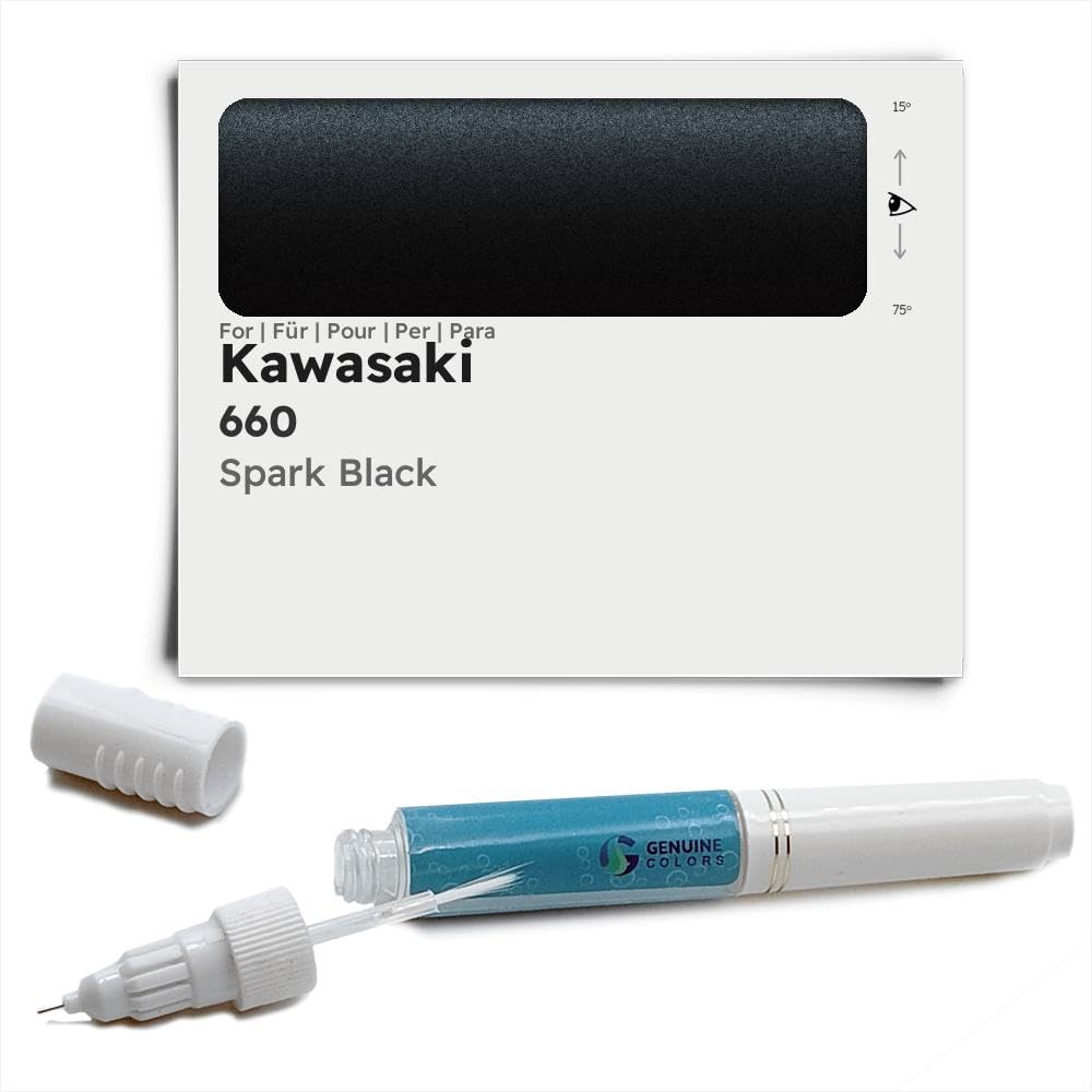 Genuine Colors Lackstift Spark Black 660 für Kawasaki Schwarz von Genuine Colors