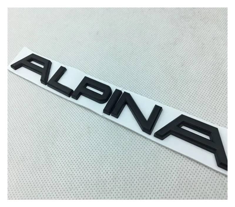 GerRit yzw6688 1X Metall-Alpina-Buchstaben-Emblem-Aufkleber for den Kofferraum hinten, kompatibel mit E46 E60 E90 E36 E53 E30 E34 F10 F30 1 3 5 7 Auto-Stying-Aufkleber (Color : Black) von GerRit