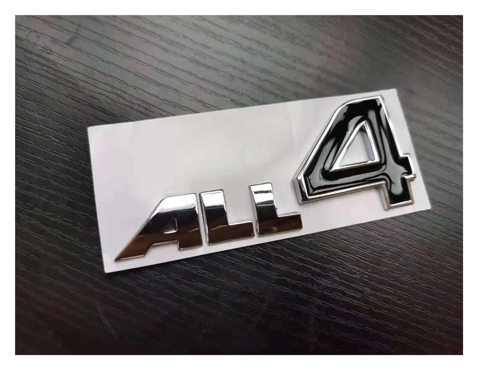 yzw6688 1X ALLE 4 Metall Auto Emblem Aufkleber ALL4 Abzeichen Aufkleber(Chrome all black 4) von GerRit