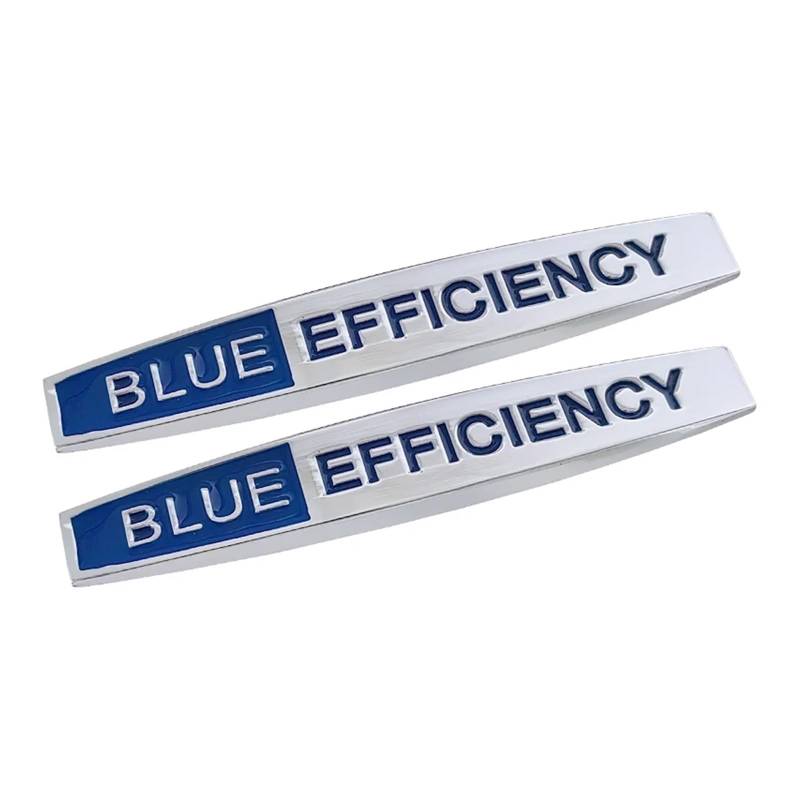 yzw6688 2 Stücke 3D Metall Auto Vorderseite Kotflügel Emblem Abzeichen Aufkleber Zubehör Blau Effizienz Kompatibel mit W204 C200 E200 Elegance Aufkleber (Color : Blueefficiency 1) von GerRit