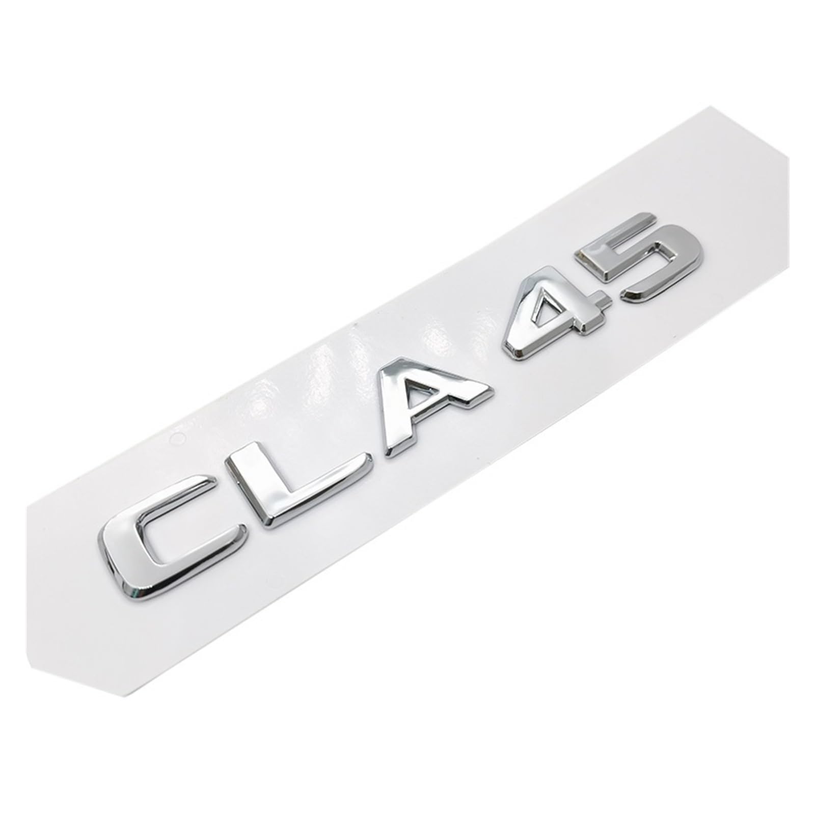 yzw6688 Mattschwarzer „CLA 45“-Kofferraum-Heckbuchstaben-Wort-Abzeichen-Emblem-Buchstaben-Aufkleber-Aufkleber, kompatibel mit CLA-Klasse CLA45 (Color : Silver-flat) von GerRit