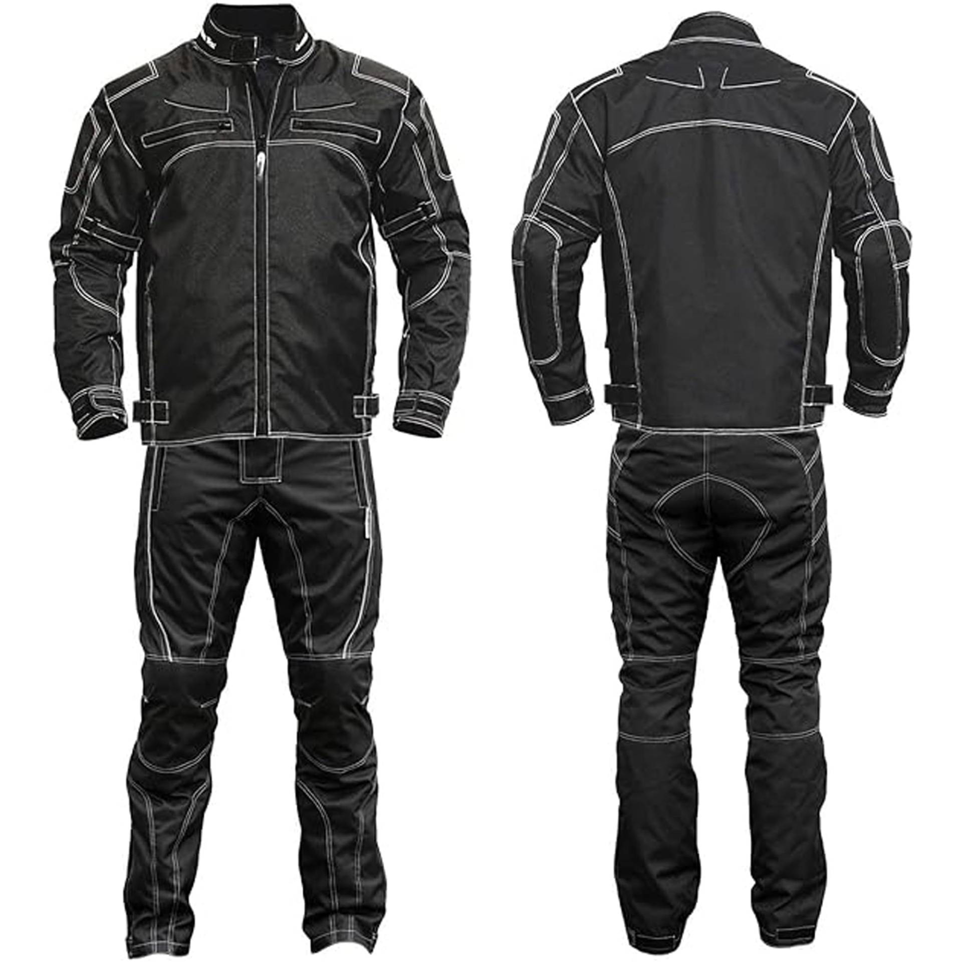 German Wear 2-teiler Motorradkombi Cordura Textilien Motorradjacke & Motorradhose Schwarz, 50/M von German Wear