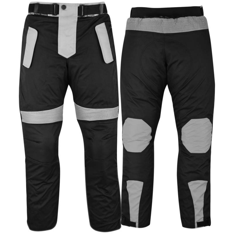 German Wear Herren Motorradhose Textilien Motorrad Hose Kombihose Schwarz-Grau, Größe:52 von German Wear