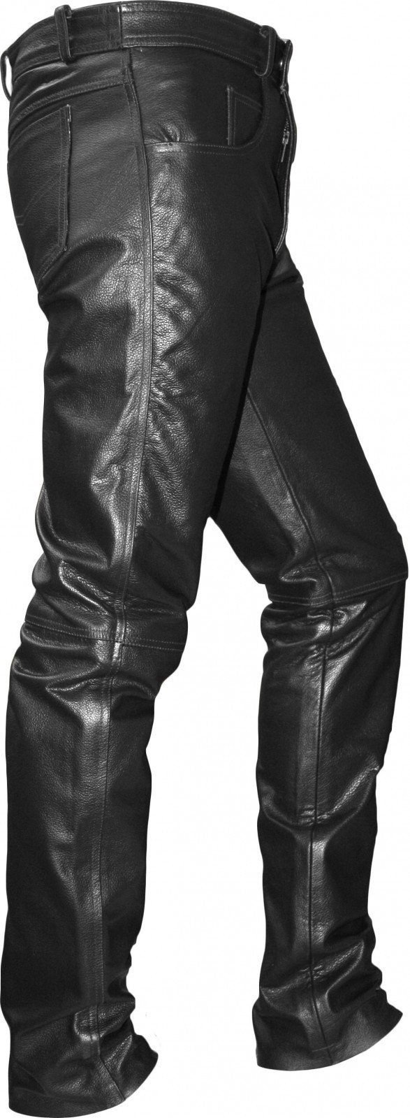 German Wear Lederhose lederjeans bikerjeans Jeans Hose aus Büffelleder Schwarz, Größe:52 von German Wear