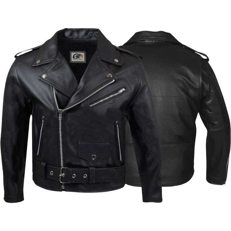 German Wear Motorradjacke Rockerjacke Chopper Lederjacke Brando Retro vintag 50 von German Wear