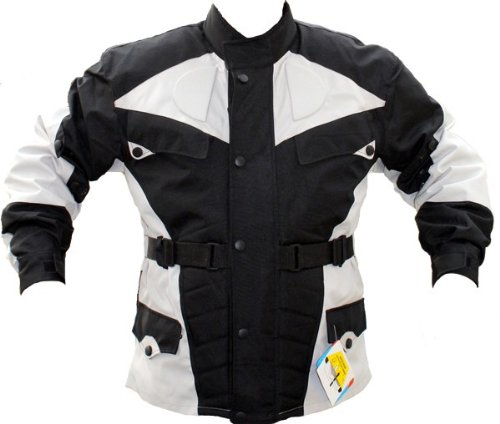 German Wear Motorradjacke, Schwarz/Hellgrau, 6XL von German Wear