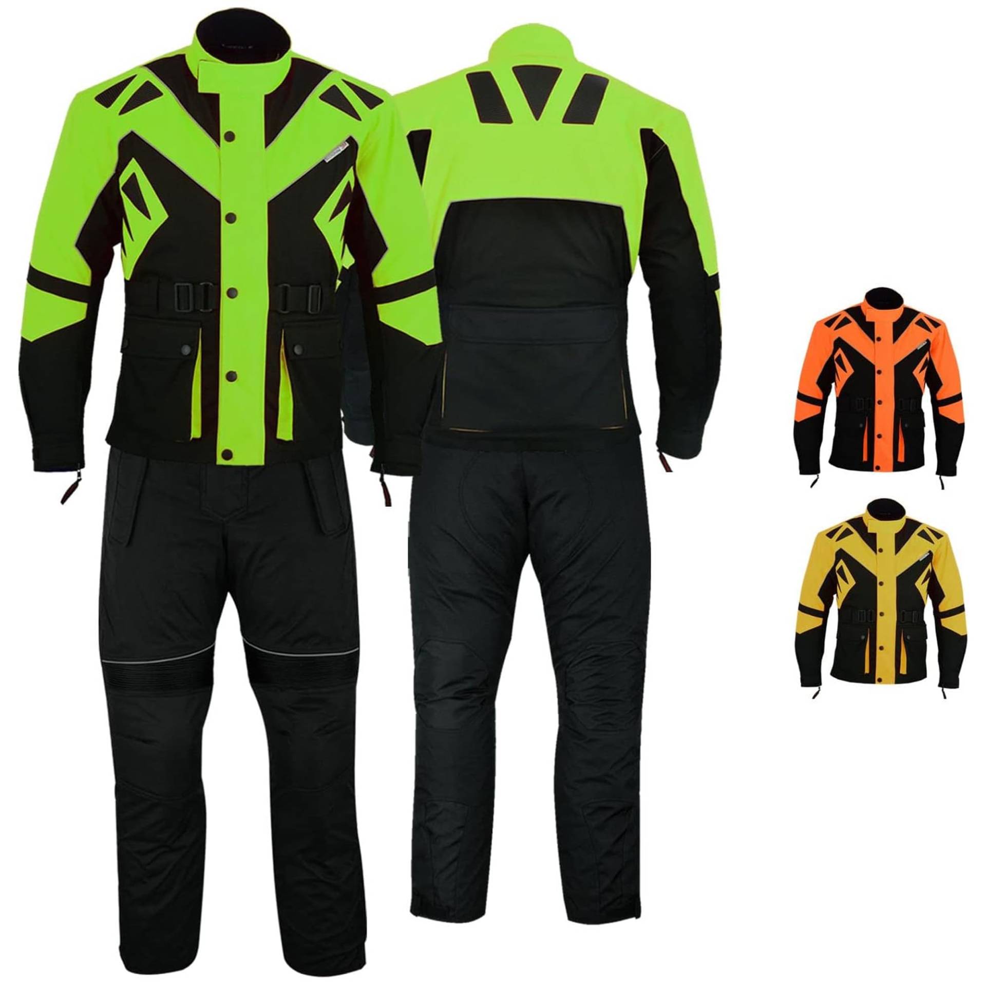 German Wear Motorradkombi Herren 2-teiler mit Protektoren Motorradanzug Textilien Motorradjacke & Motorradhose motorrad kleidung Grün - 50 von German Wear