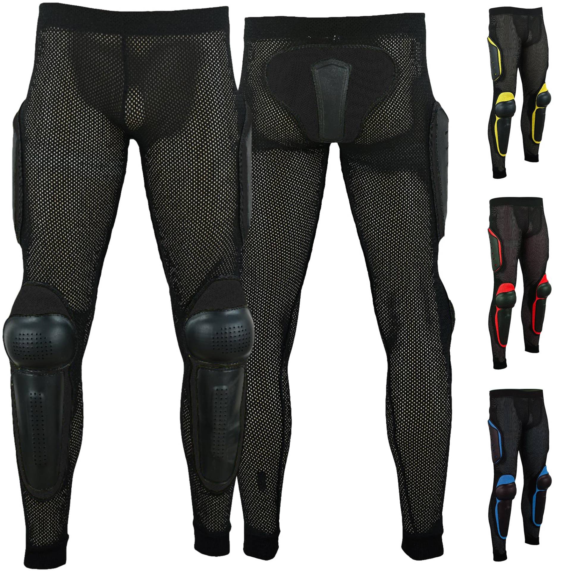 German Wear Protektorenhose Motorrad Motocross Skatebording Protektoren Armour M Schwarz von German Wear