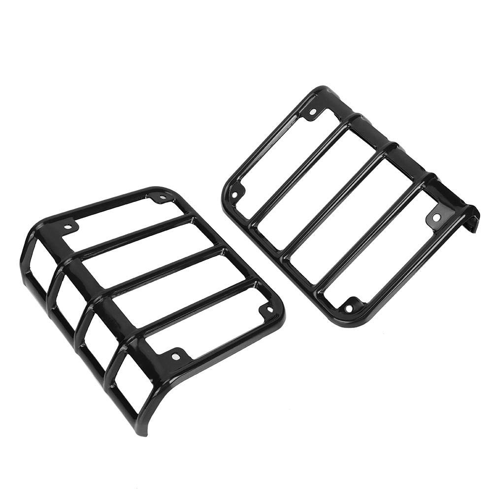 Rücklichtabdeckung, langlebige Rücklichtabdeckung, Rücklichtschutz, korrosionsbeständig für Rückleuchten für Jeep Wrangler JK 2007-2017(black) von Germerse