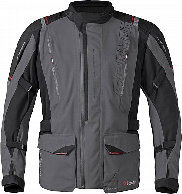 Germot Amaruq, Textiljacke wasserdicht - Grau/Schwarz/Rot - 6XL von Germot