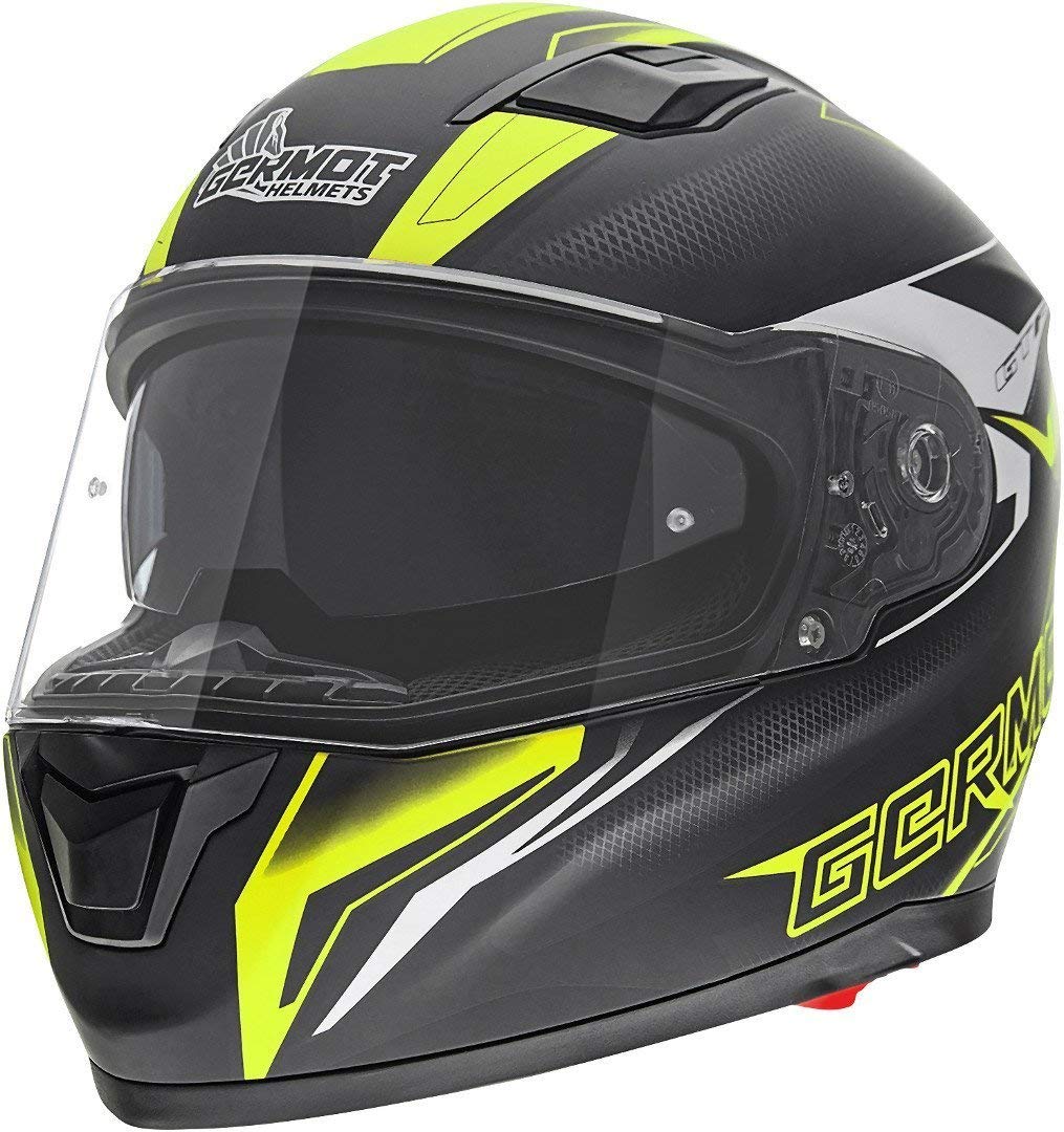 Germot GM 330 Dekor Helm Schwarz Matt/Neon L (59/60) von Germot