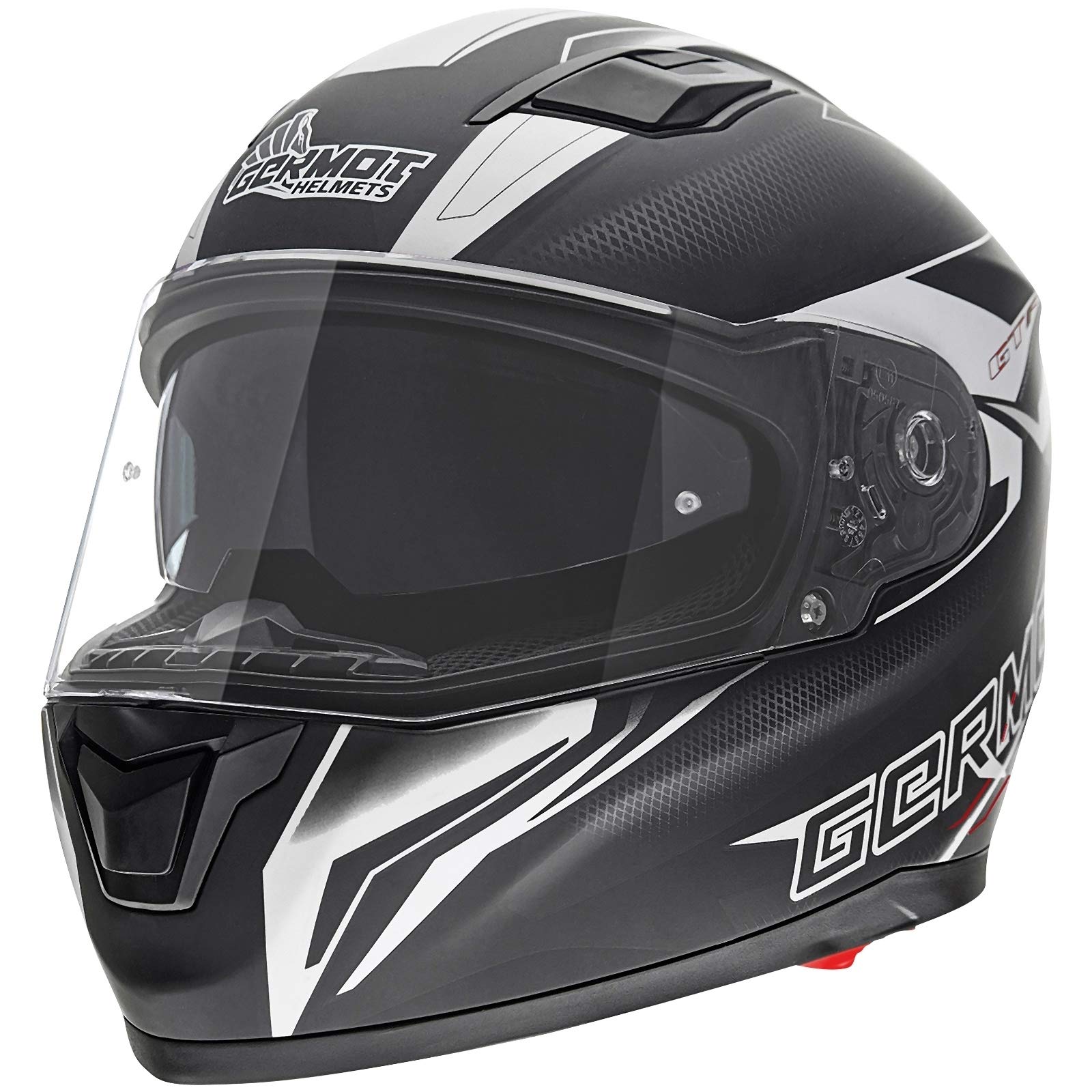 Germot GM 330 Dekor Helm Schwarz Matt/Weiß M (57/58) von Germot