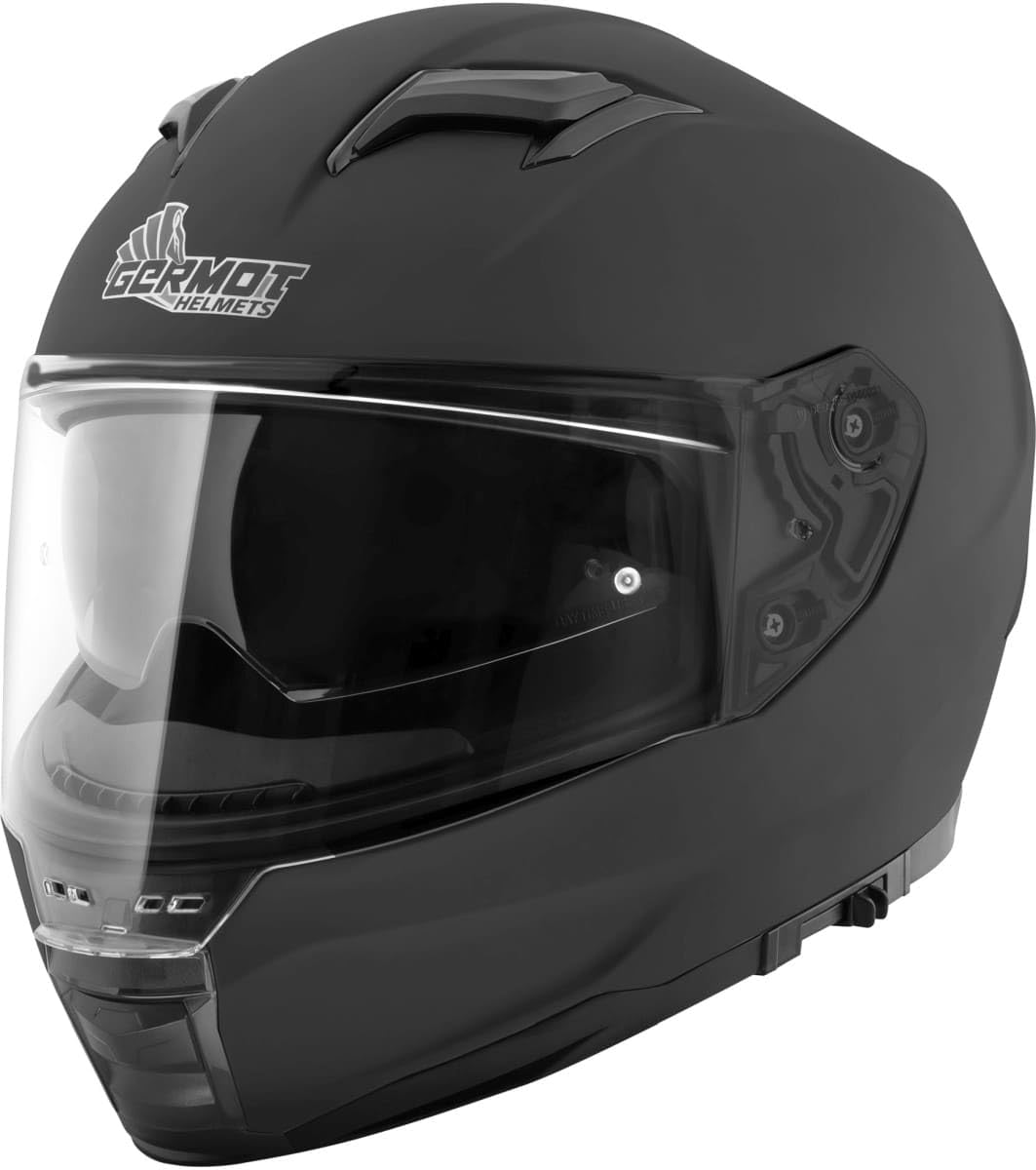 Germot GM 350 Integralhelm matt schwarz ECE 22.06 mit Sonnenblende, L 59/60 von Germot