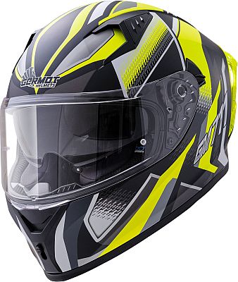 Germot GM 711 Dekor, Integralhelm - Matt Schwarz/Neon-Gelb - L von Germot