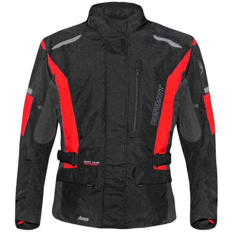 Germot Herren Motorradjacke Aron, Schwarz Rot, L, 4231000 von Germot