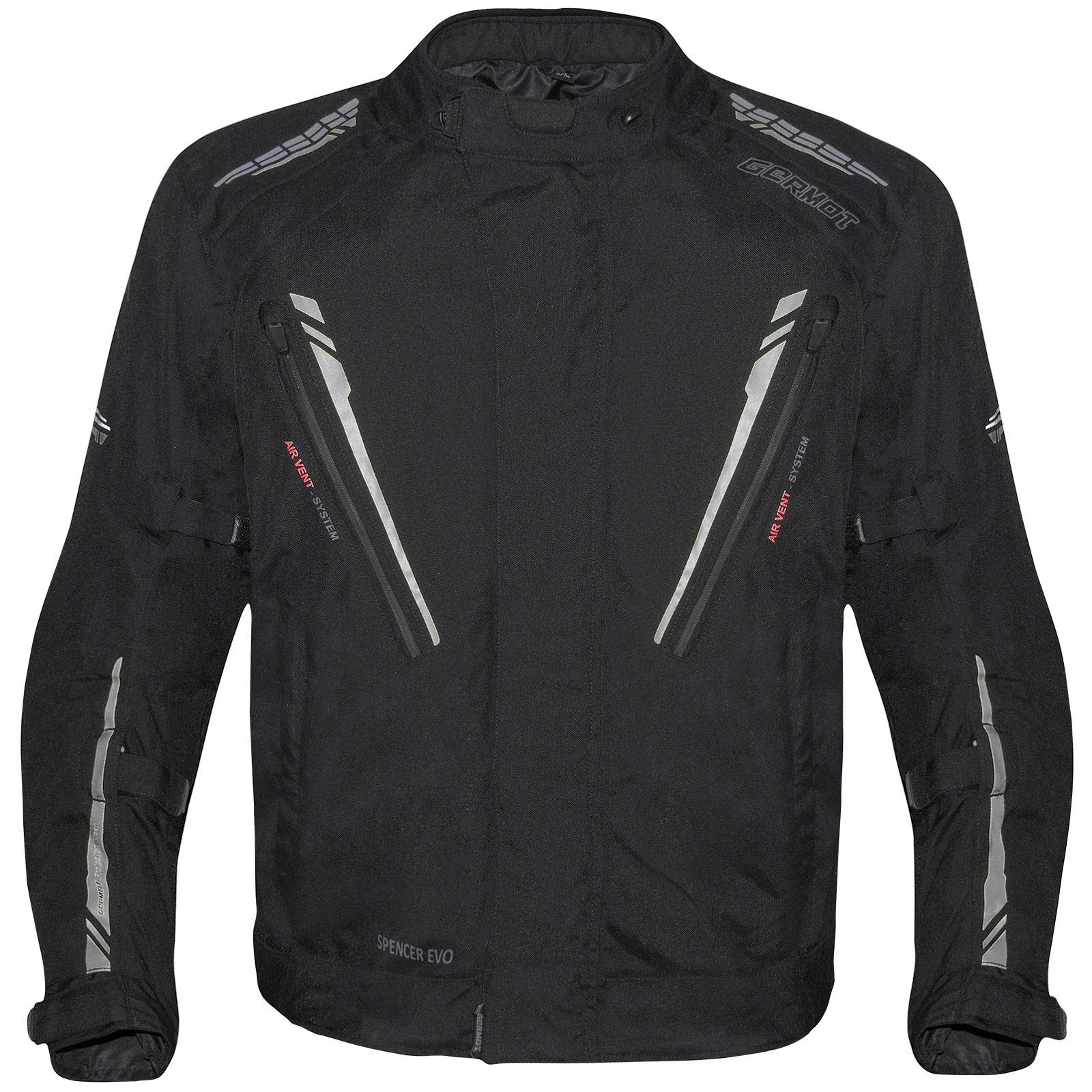 Germot Herren Motorradjacke Spencer Evo Big Size, Schwarz Grau, B2XL, 4223500 von Germot