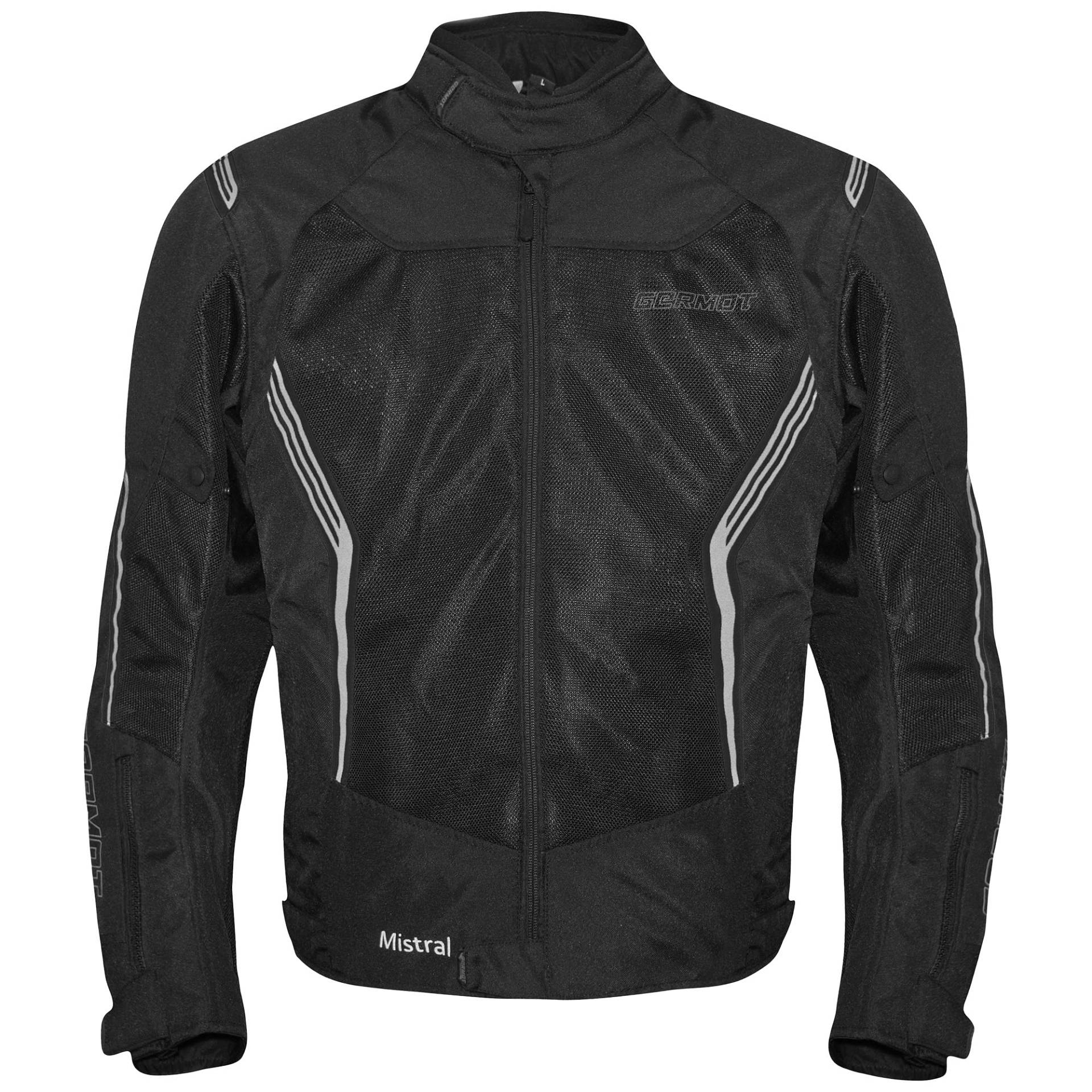 Germot Mistral Motorrad Textiljacke Mesh-Blouson (Schwarz), XL von Germot