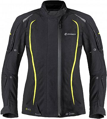 Germot MotoQueen, Textiljacke wasserdicht Damen - Schwarz/Gelb - 34 von Germot