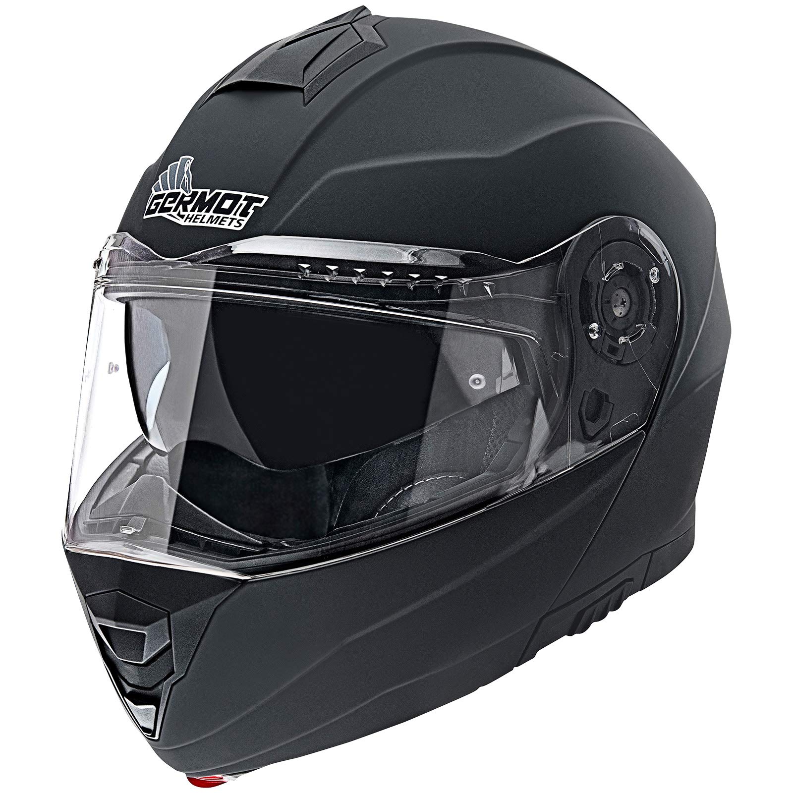 Germot Motorrad Klapp-Helm GM 960, kratzfestes Visier, matt-schwarz, S von Germot