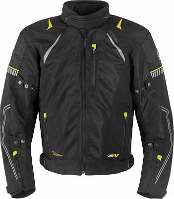 Germot X-Air Evo Pro, Textiljacke wasserdicht Damen - Schwarz/Neon-Gelb/Grau - 36 von Germot