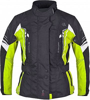 Germot Xantia Pro, Textiljacke wasserdicht Damen - Schwarz/Neon-Gelb/Weiß - 44 von Germot