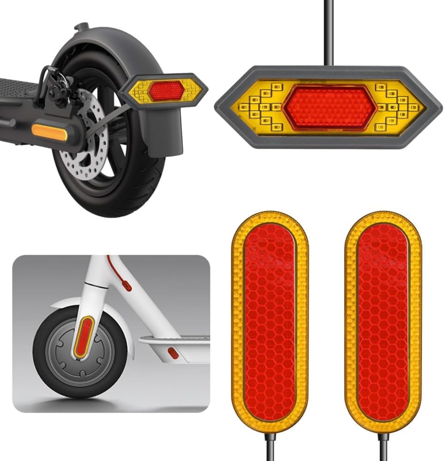 Gerrit e Scooter xiaomi Fahrrad Blinker Set LED Blinker für Xiaomi M365 / M365 Pro / M365 Pro 2 Elektroroller Frontlicht Rücklicht Lampe Nachtsicherheit von Gerrit