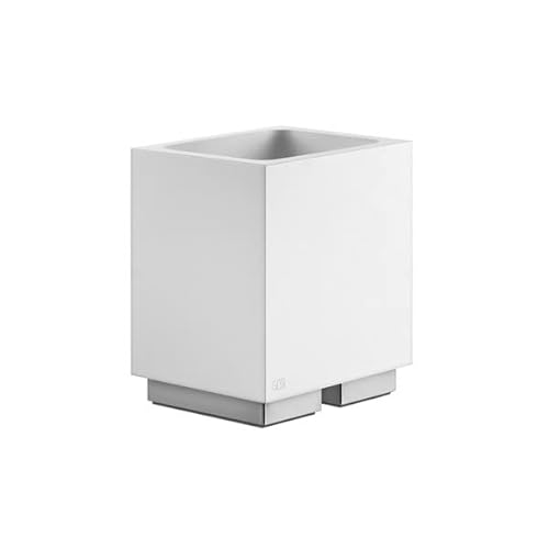 Gessi Rettangolo Accessoires Glashalter Standversion, Becher weiß, 20831, Farbe: Chrom von Gessi