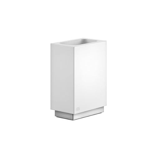 Gessi Rettangolo Accessoires Glashalter einzeln Standversion, Becher weiß, 20834, Farbe: Chrom von Gessi