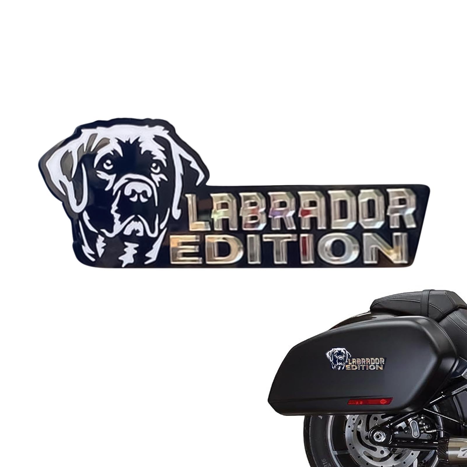 Geteawily Hunde-Edition-Autoabzeichen, 3D-Hundeabzeichen, stilvolle Auto-Embleme und Abzeichen, Acryl, lustiges Auto-Abzeichen, Aufkleber für Auto, Hundeliebhaber, Motorrad, Außendekoration, Boot von Geteawily