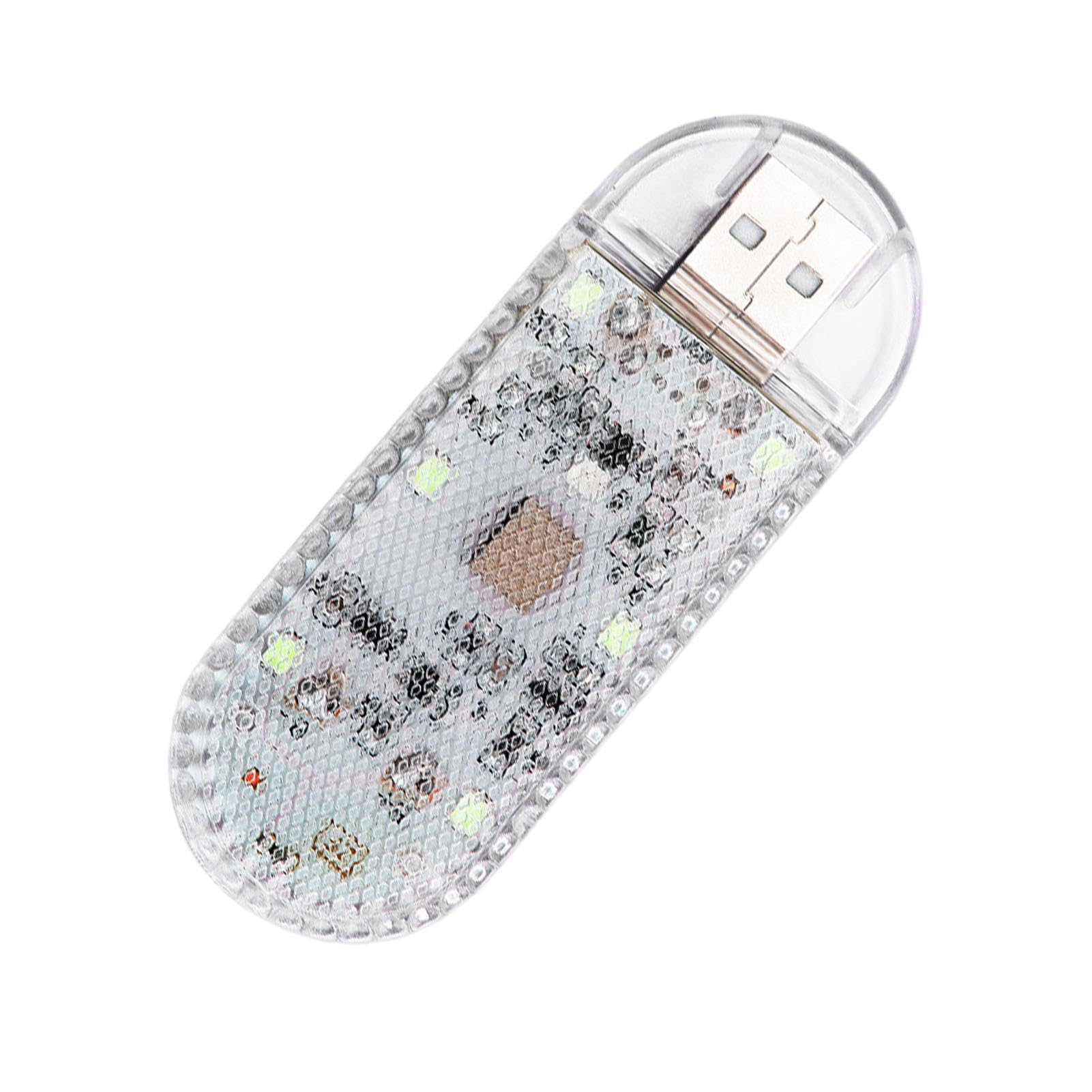 Geteawily LED Car Lights Wireless Interieur - USB-Lade-LED-Leuchten für Auto | Auto Decor Umgebungslicht für Autotür, Nachttisch, Autodach, Aufbewahrungsbox, Fahrrad von Geteawily