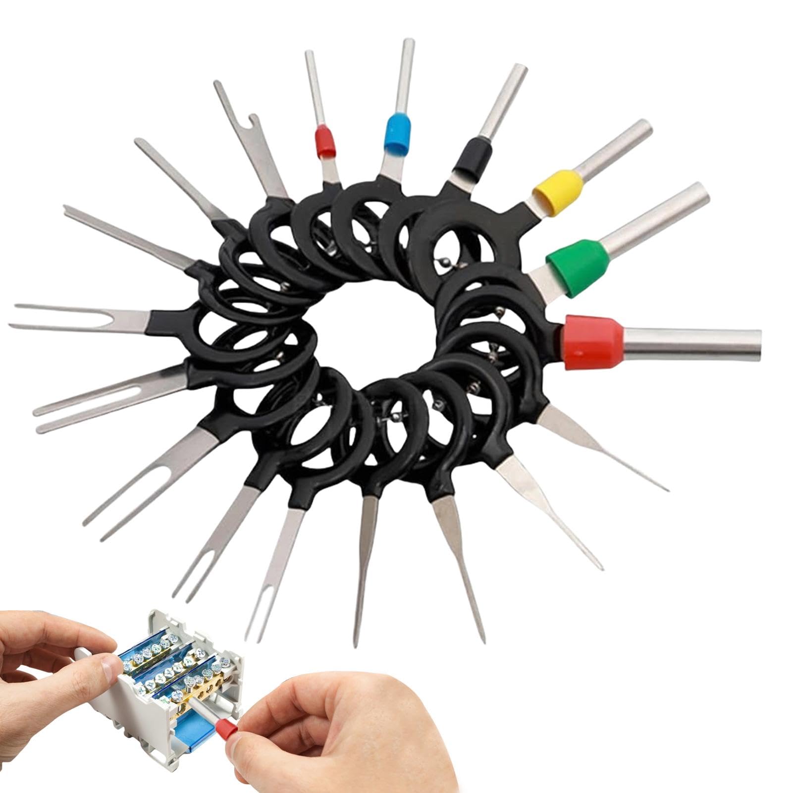 Geteawily Terminal-Auswerfer-Kit, Pin-Extraktor-Werkzeugsatz,Entpinnungswerkzeug-Entfernungswerkzeugsatz - Pin-Entfernungswerkzeug, 70-teiliges Set mit Schutzhülle, Nadel-Retraktor für die meisten von Geteawily