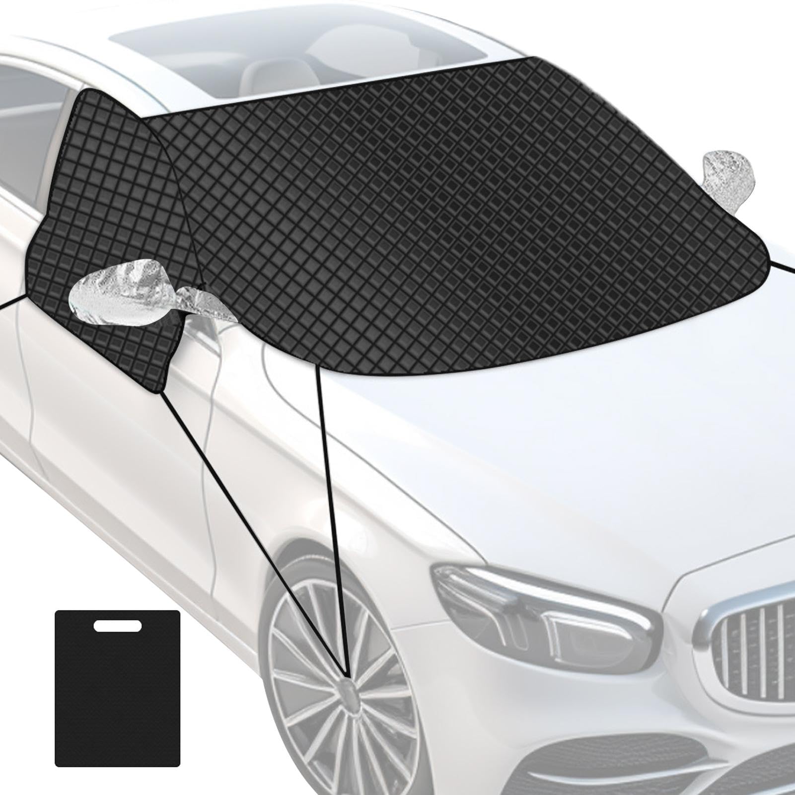 Geteawily Windschutzscheiben-Schneeabdeckung – Winter-Windschutzscheiben-Sonnenschutz für Auto, Magnet-Windschutzscheiben-Abdeckung, Windschutzscheibenabdeckung für und Schnee, mit von Geteawily