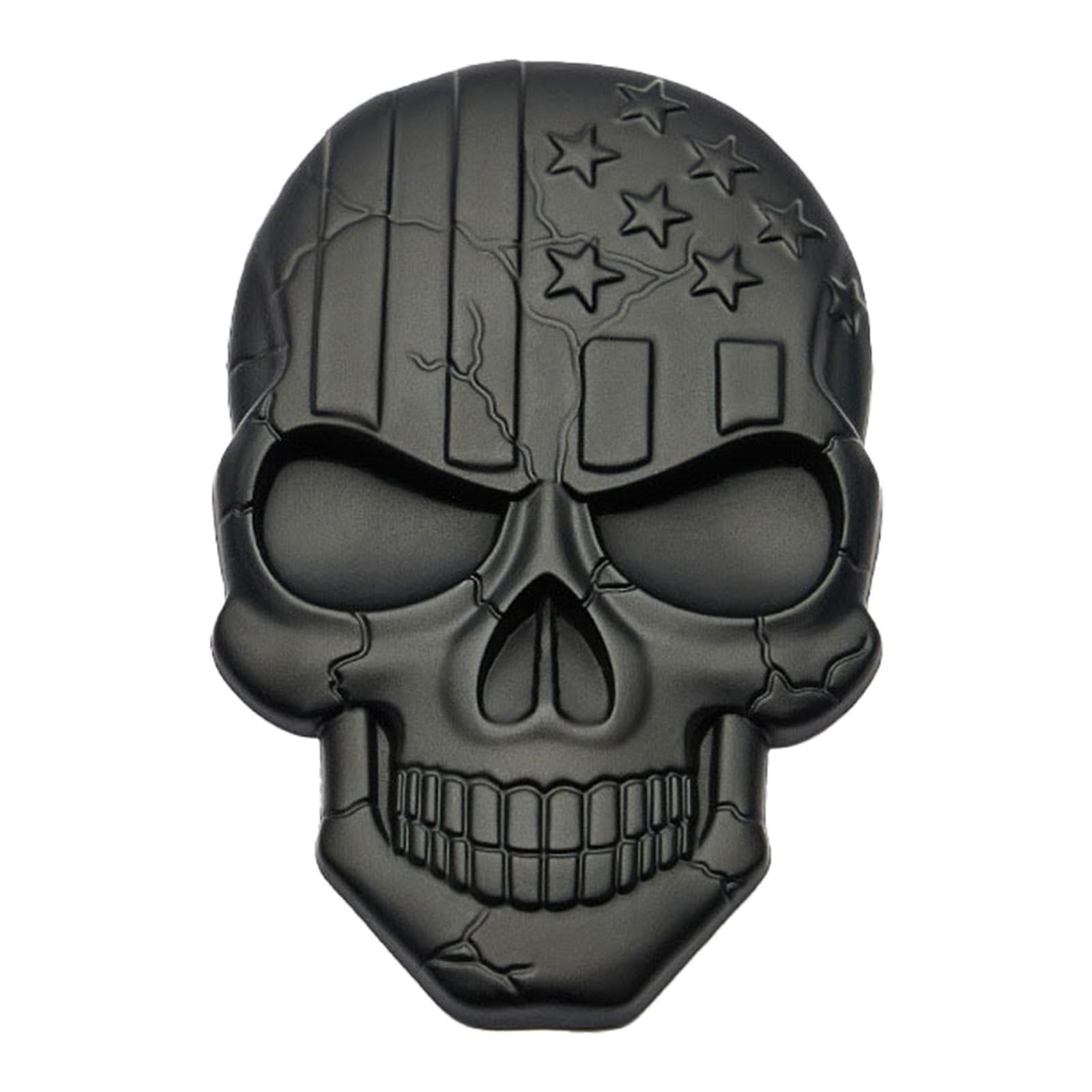 Totenkopf-Aufkleber für Autos, 3D-Hochleistungs-Auto-Aufkleber, Auto-Verzierung, Metall-Aufkleber, Totenkopf-Teufel-Flagge, Metall, Auto, Motorrad, Emblem, Abzeichen für Fahrzeug Geteawily von Geteawily