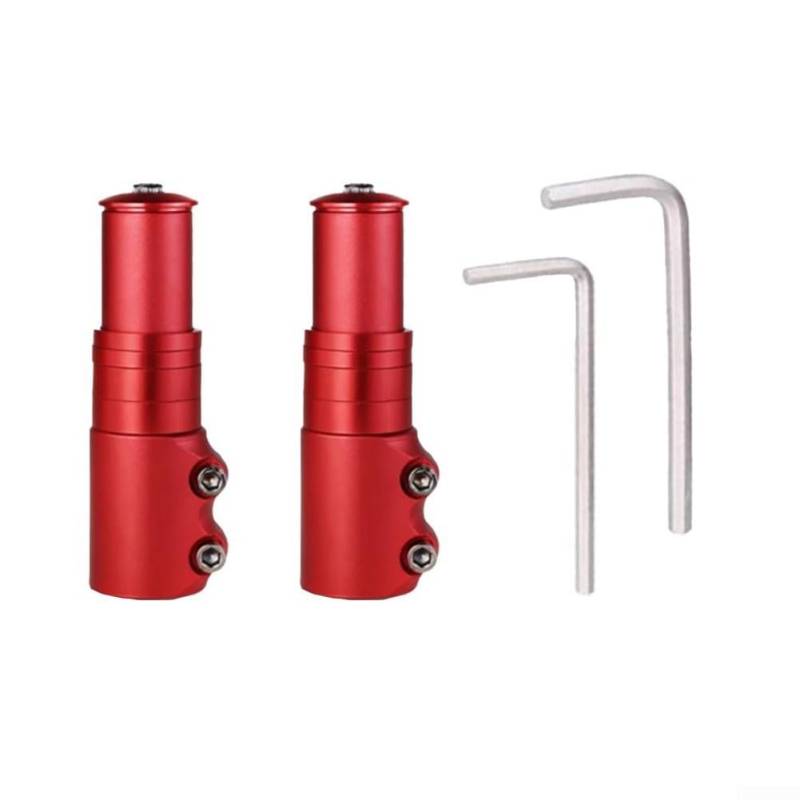 Aluminium-Lenkerverlängerung für Mountainbikes, 28 mm, 6 mm, höhenverstellbar, verbessert die Kontrolle während der Fahrten (rot) von Gettimore