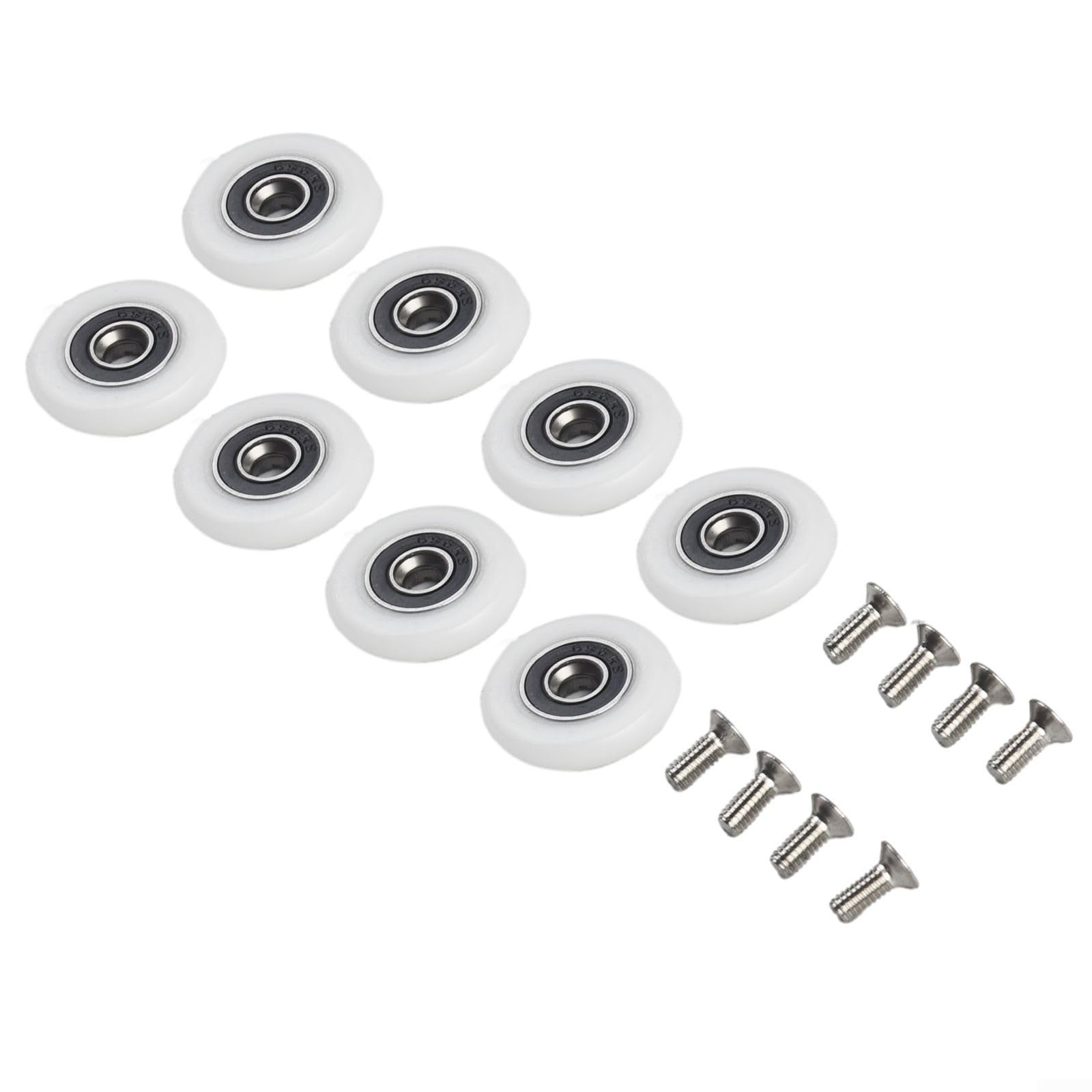 Nylon-Außenrad-Design in diesem Set mit 8 Ersatzrollen für Duschen (25 mm) von Gettimore