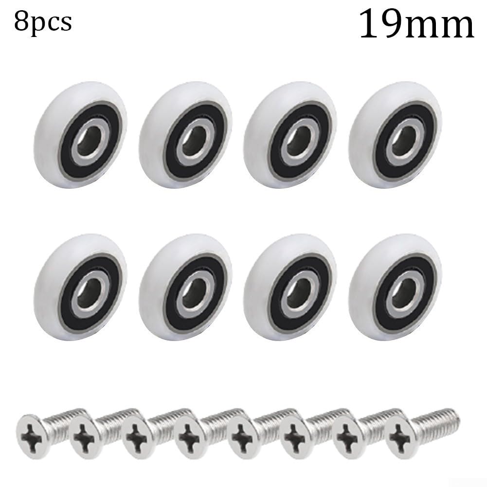 Reibungslose Funktionalität mit diesen 8 Ersatzrollen für Duschen (19 mm) von Gettimore