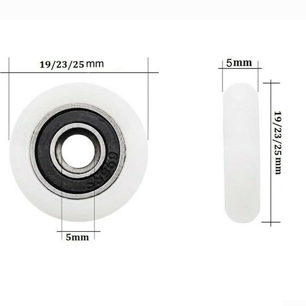 Reibungslose Funktionalität mit diesen 8 Ersatzrollen für Duschen (23 mm) von Gettimore