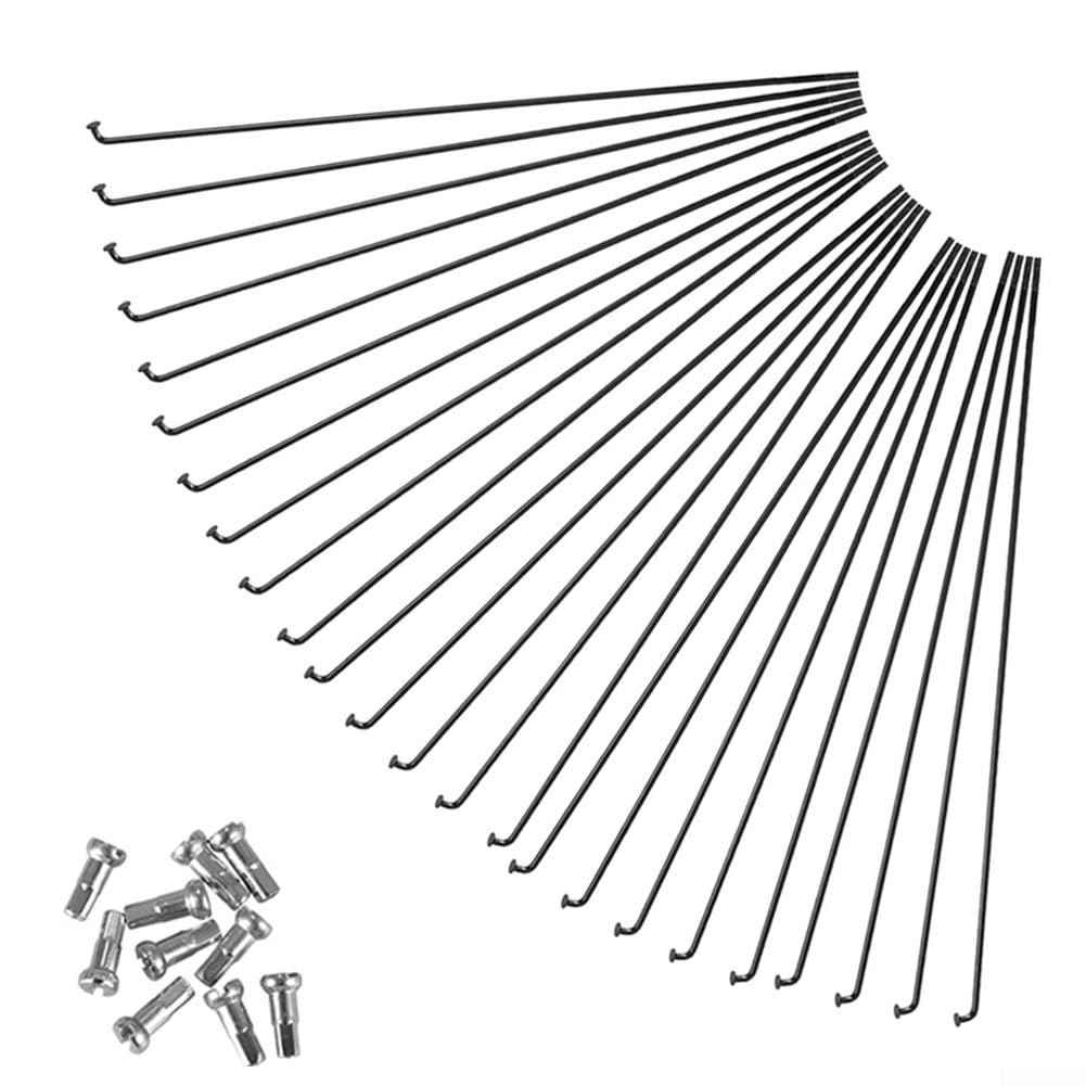 Robuste Ersatzspeichen und Nippel für 27 5/26/29er Fahrräder, 24 Stück (255 mm) von Gettimore