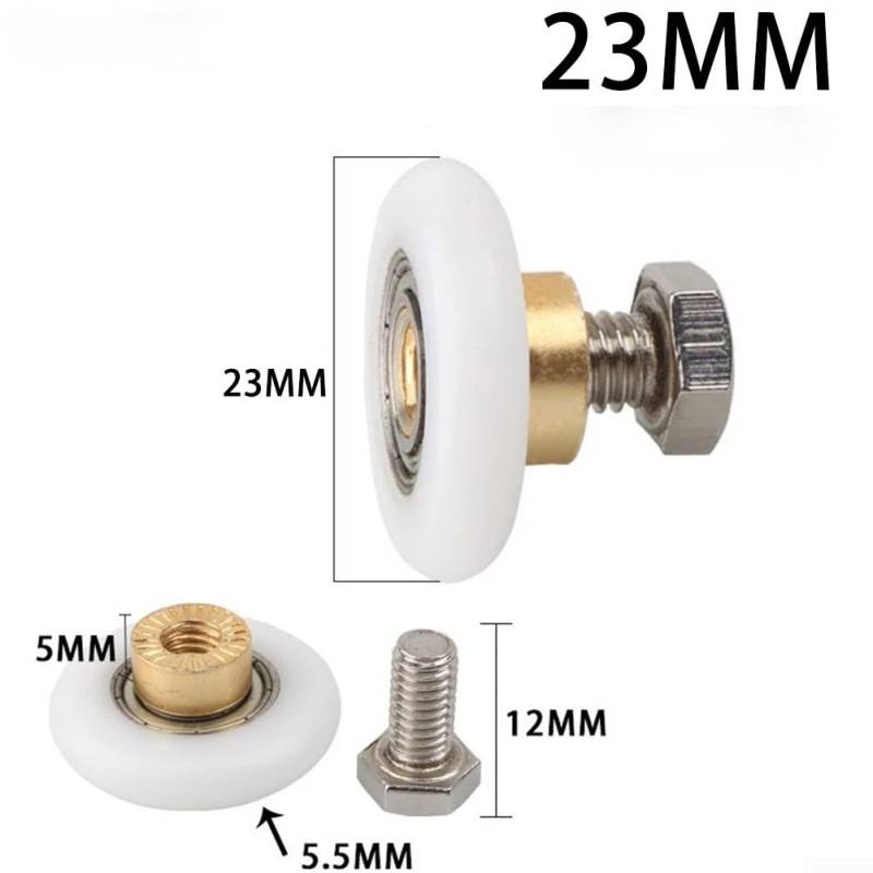 Rüsten Sie Ihre Duschtürrollen auf, Kupferrollen-Design, 4 Stück, für einfache Installation (23 mm) von Gettimore