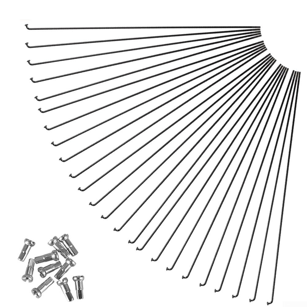 Stahlspeichen und Nippel für MTB-Fahrräder, 261 mm/für 270 mm/287 mm, 24 Stück, direkter Ersatz (261 mm) von Gettimore