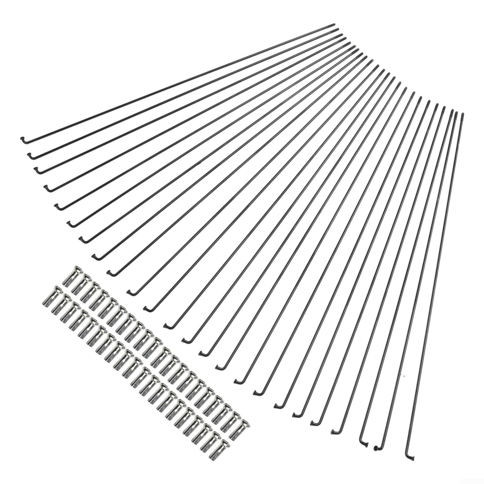 Stahlspeichen und Nippel für MTB-Fahrräder, 261 mm/für 270 mm/287 mm, 24 Stück, direkter Ersatz (287 mm) von Gettimore