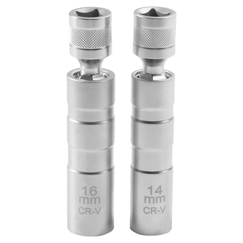 Getyjoe Zündkerzenschlüssel Satz 14mm und 16mm 2 Stück Magnet Universal Flexibel Zündkerzenschlüssel 3/8 Zoll Steckdose Demontagewerkzeug von Getyjoe