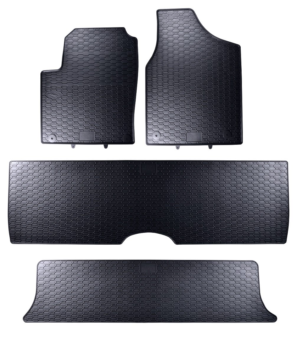 GEYER & HOSAJA Gummifußmatten 820/4C kompatibel mit Ford Galaxy Mk1/Mk2 7 per. (1995-2006), Seat Alhambra I 7 per. (1996-2010) und Volkswagen Sharan I 7 per. (1995-2010) von Geyer Hosaja